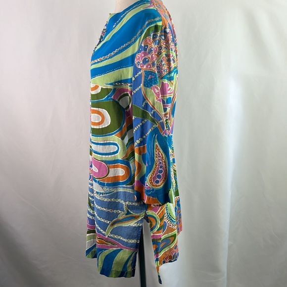 Tibi Multi Print with Beads Coverup - Picture 2 of 7